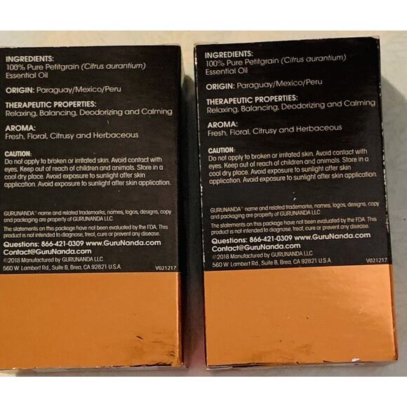 GuruNanda Exotics Essential Oil Synergy Blend Petitgrain Relaxing 10 ML Set of 2 - Picture 3 of 4